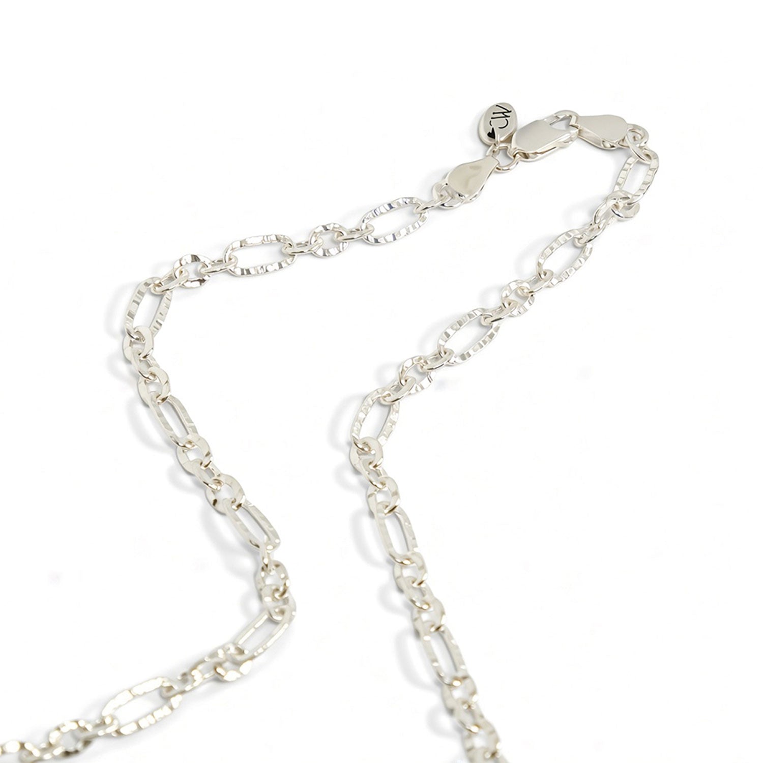 Sterling Silver Diamond Cut Cable Chain, Diamond Cut Cable Chain, Silver Layering Cable Chain