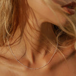 Adjustable Silver Fine Chain, Sterling Silver Fine Cable Chain, Adjustable Silver Chain, Silver Chain for women
