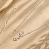 Silver Chain with Lobster Clasp and Brand Logo, Fine Silver Chain