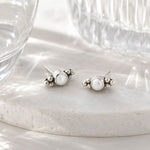 Pearl Studs, Silver Pearl Stud Earrings, June Birthstone Silver Stud Earrings