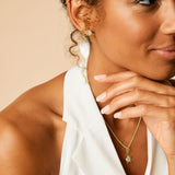 Gold Moonstone Studs and Necklace