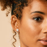 Total Eclipse Silver Moonstone Stud Earrings