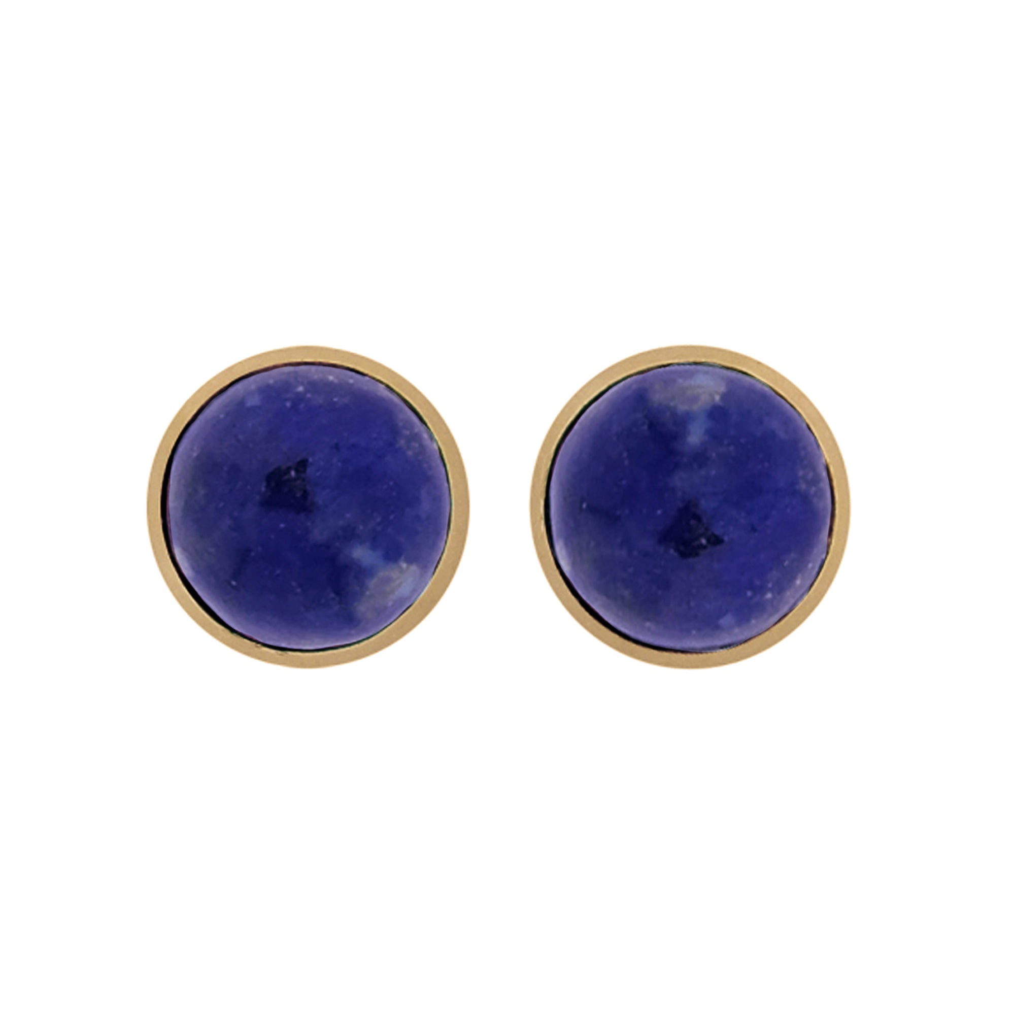 Maya Stud Earrings - Gold Lapis Lazuli