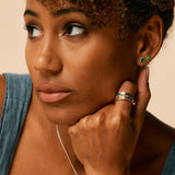 Gold Stud Earrings, Green Onyx Stud Earrings in Gold, Green Onyx Stone Studs