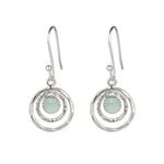Aqua Chalcedony Infinity Silver Earrings