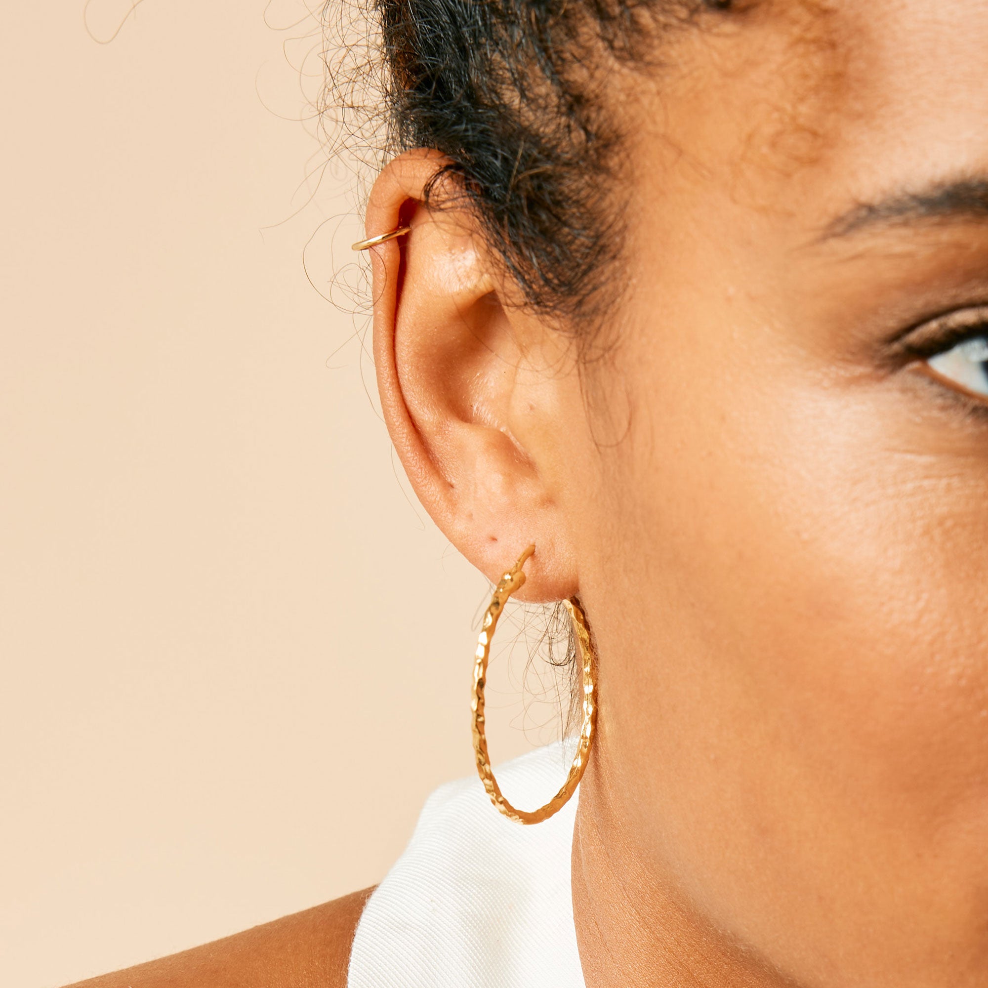 Large gold hammered hoops, gold hoop earrings, large gold hoop earrings, Hammered hoop earrings in gold, large handmade hammered hoops