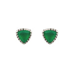 Green Onyx Stud Earrings