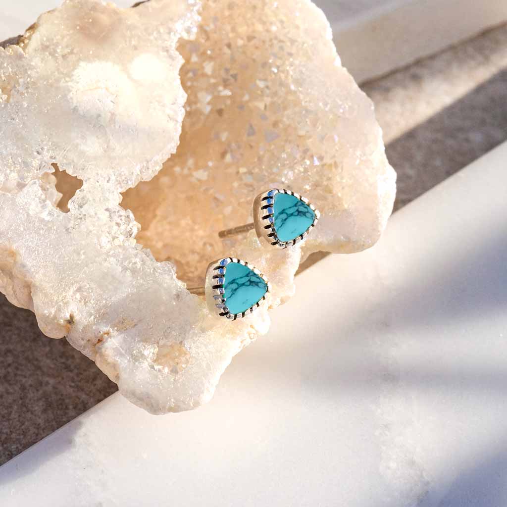 TRILLION TURQUOISE SILVER STUDS