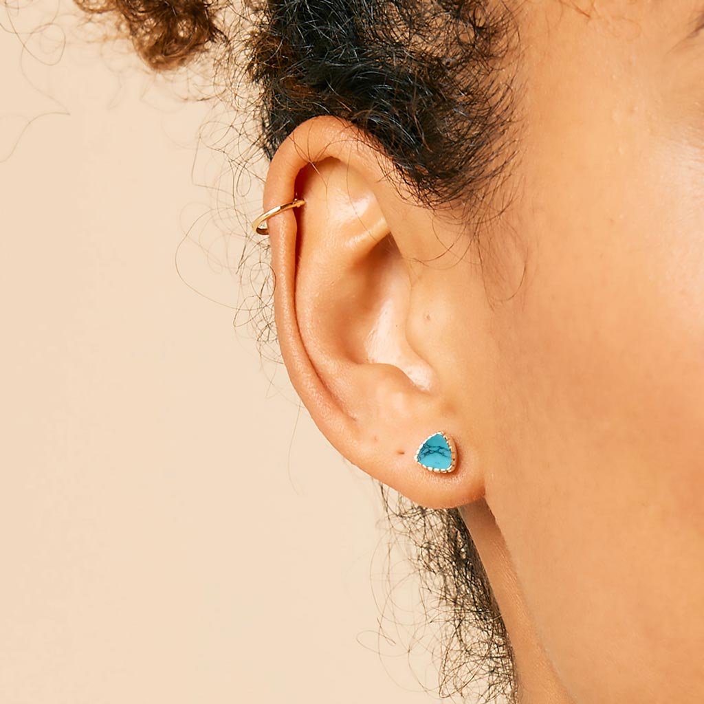 TRILLION TURQUOISE SILVER STUDS