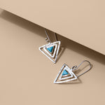 Turquoise and Silver Drop Earrings