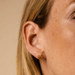 Palm Tree Gold Plated Stud Earrings