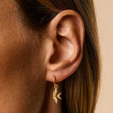 Gold Swallow Hoop Earrings