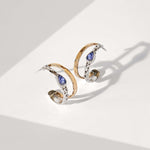 Tanzanite Sterling Silver hoops