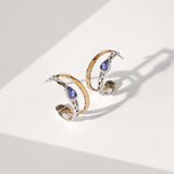 Tanzanite Sterling Silver hoops