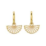 Surya Gold Fan Huggie Hoops