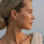 Handmade Turquoise Hoops