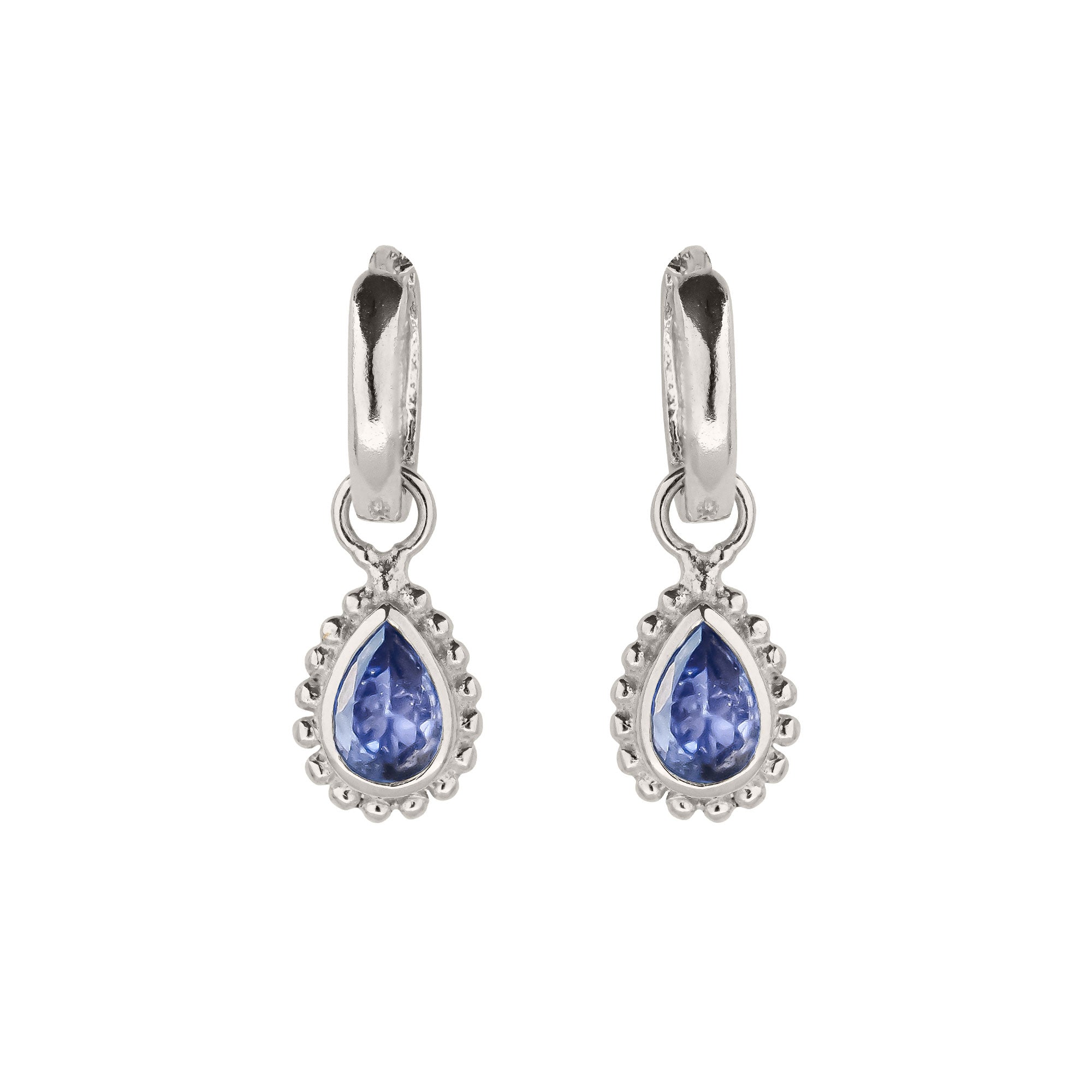 December Birthstone Tanzanite Silver Earrings