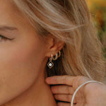 Opal Silver Huggie Hoops, Silver Opal Huggie Hoop Earrings, October Birthstone Huggie Hoop Earrings, Silver Ear Stack