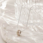 Mixed Metal Spinning Pendant, Calming Spinning Pendant, Handmade Spin Necklace