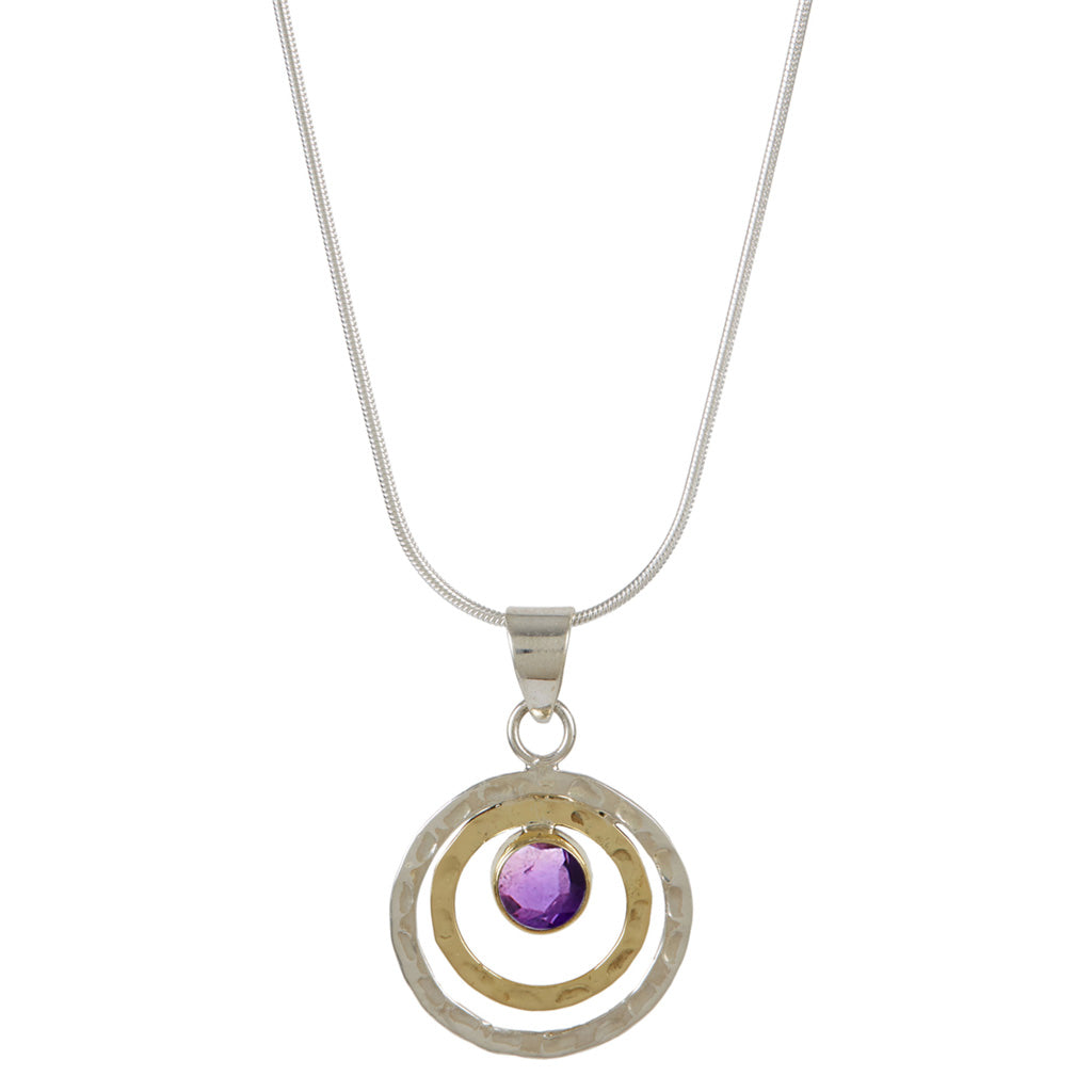 Amethyst Infinity Silver Necklace, February Birthstone Necklace, Personalised Birthstone Silver Necklace, Birthday Jewellery For Her