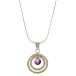 Amethyst Infinity Silver Necklace, February Birthstone Necklace, Personalised Birthstone Silver Necklace, Birthday Jewellery For Her