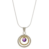 Amethyst Infinity Silver Necklace, February Birthstone Necklace, Personalised Birthstone Silver Necklace, Birthday Jewellery For Her