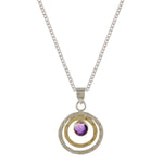 Amethyst Infinity Silver Necklace, February Birthstone Necklace, Personalised Birthstone Silver Necklace, Birthday Jewellery For Her