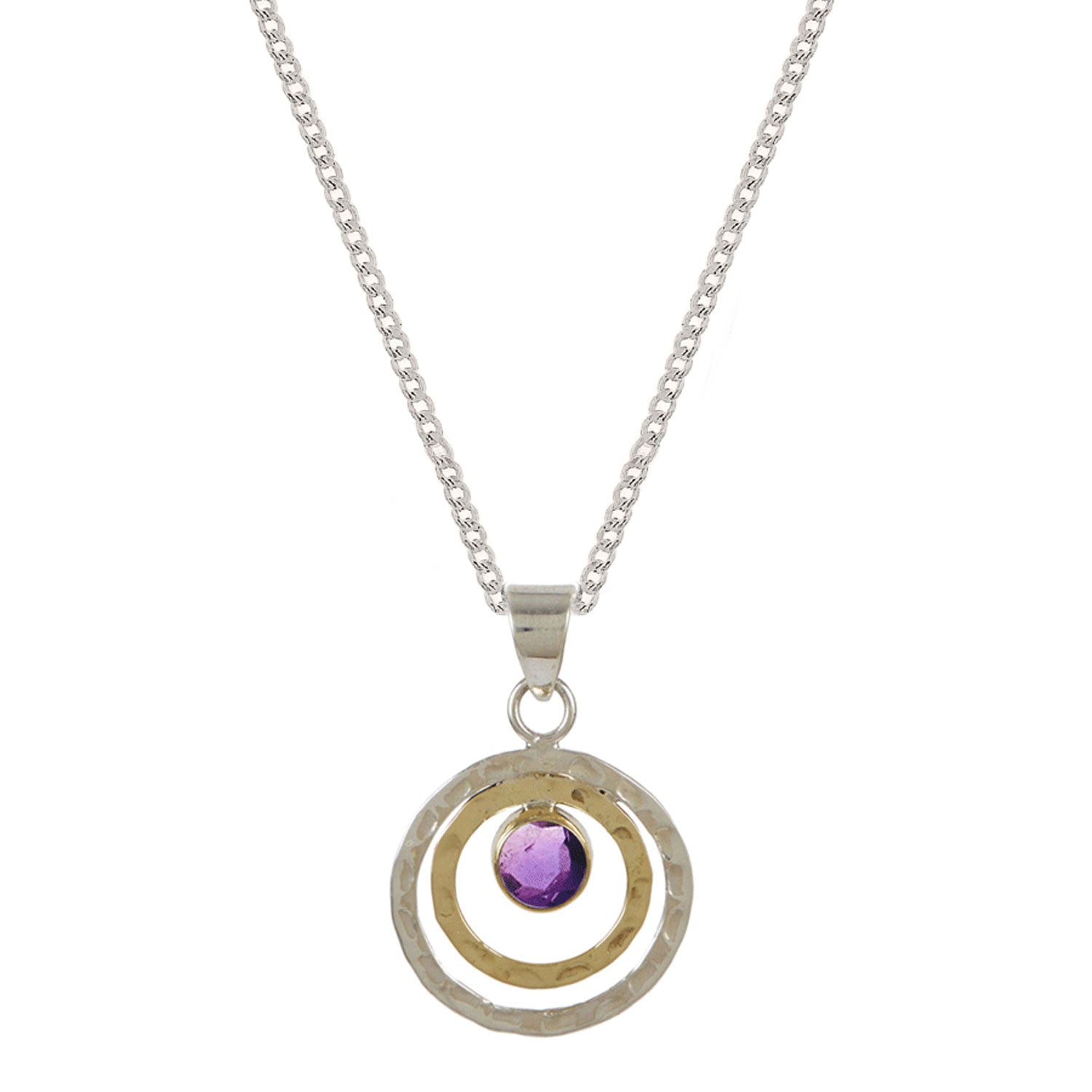 Amethyst Infinity Silver Necklace, February Birthstone Necklace, Personalised Birthstone Silver Necklace, Birthday Jewellery For Her