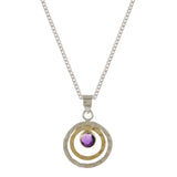 Amethyst Infinity Silver Necklace, February Birthstone Necklace, Personalised Birthstone Silver Necklace, Birthday Jewellery For Her