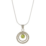 Peridot Infinity Silver Necklace