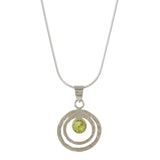 Peridot Infinity Silver Necklace