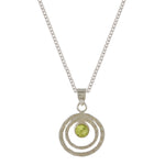 Peridot Infinity Silver Necklace
