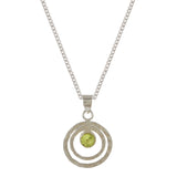Peridot Infinity Silver Necklace