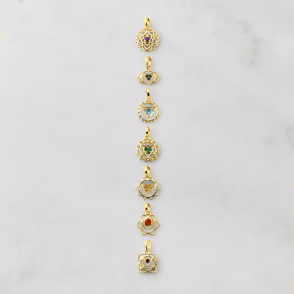 Gold Chakra Pendants