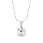 Root Chakra Pendant with Emerald Gemstones, Emerald Root Chakra Necklace, Root Chakra Necklace, Emerald Gemstone Necklace, Chakra Necklace