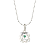 Root Chakra Pendant with Emerald Gemstones, Emerald Root Chakra Necklace, Root Chakra Necklace, Emerald Gemstone Necklace, Chakra Necklace