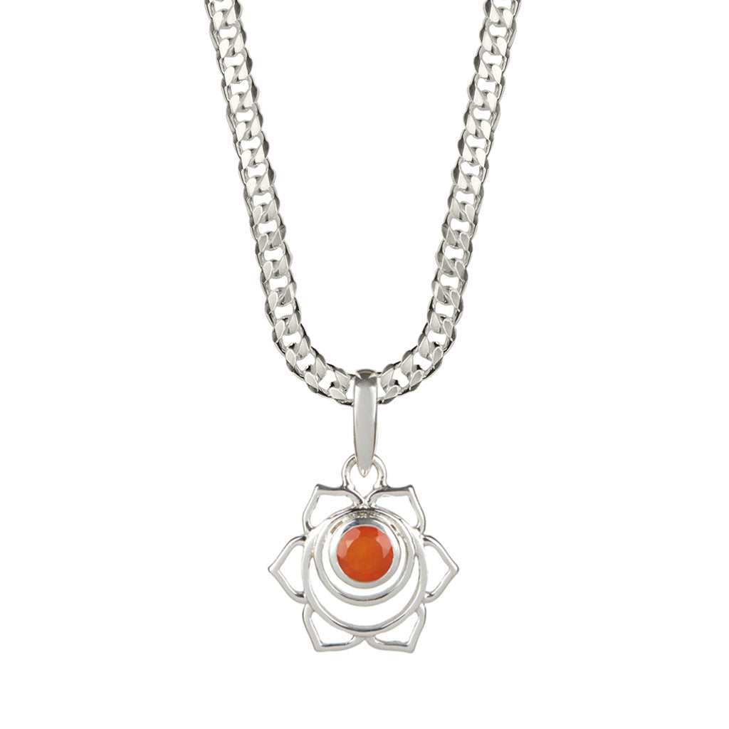 Men's Sacral Chakra Necklace Cuban Chain