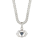 Men's Third Eye Chakra Necklace Cuban Chain