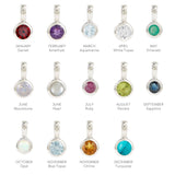Birthstone Charms Silver