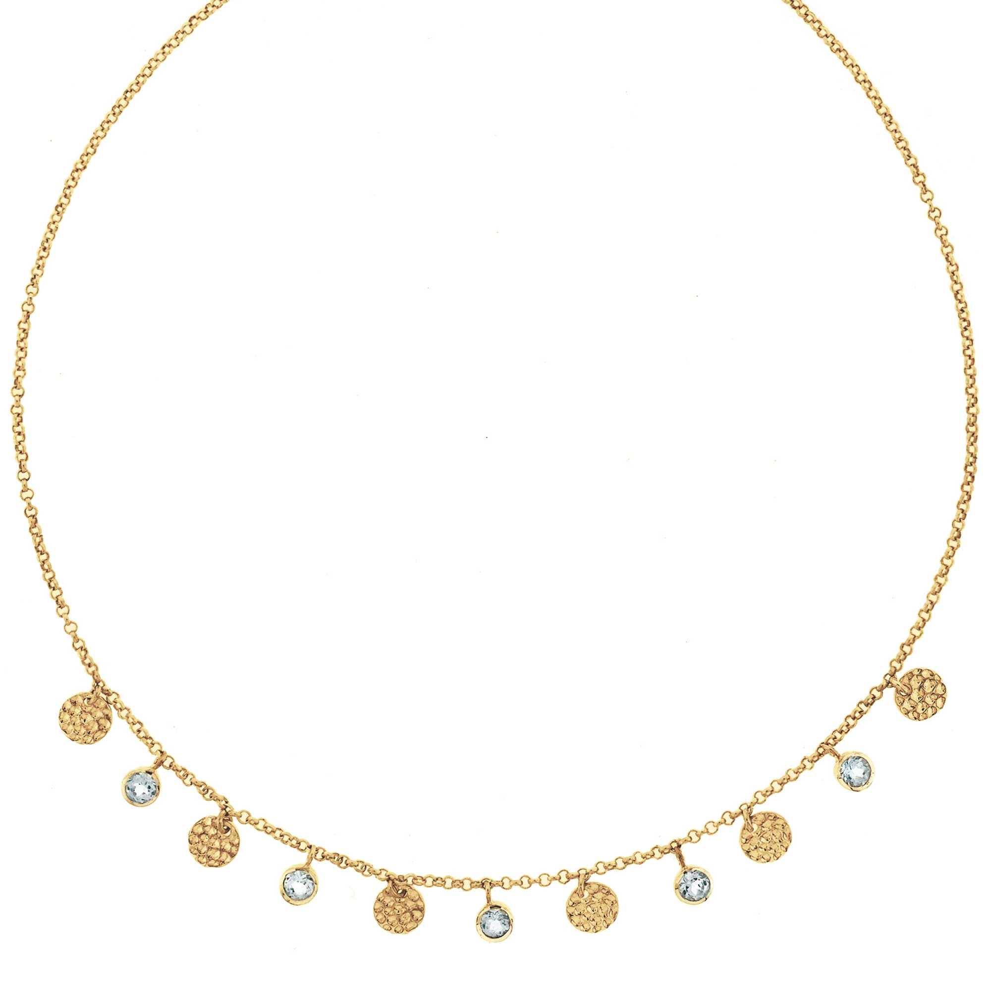 LAKSHMI BLUE TOPAZ NECKLACE GOLD
