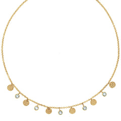 LAKSHMI BLUE TOPAZ NECKLACE GOLD