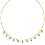 LAKSHMI TURQUOISE NECKLACE GOLD