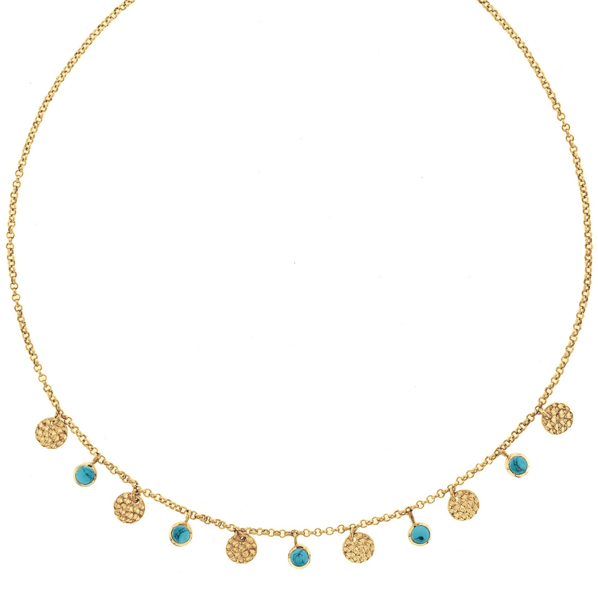 LAKSHMI TURQUOISE NECKLACE GOLD