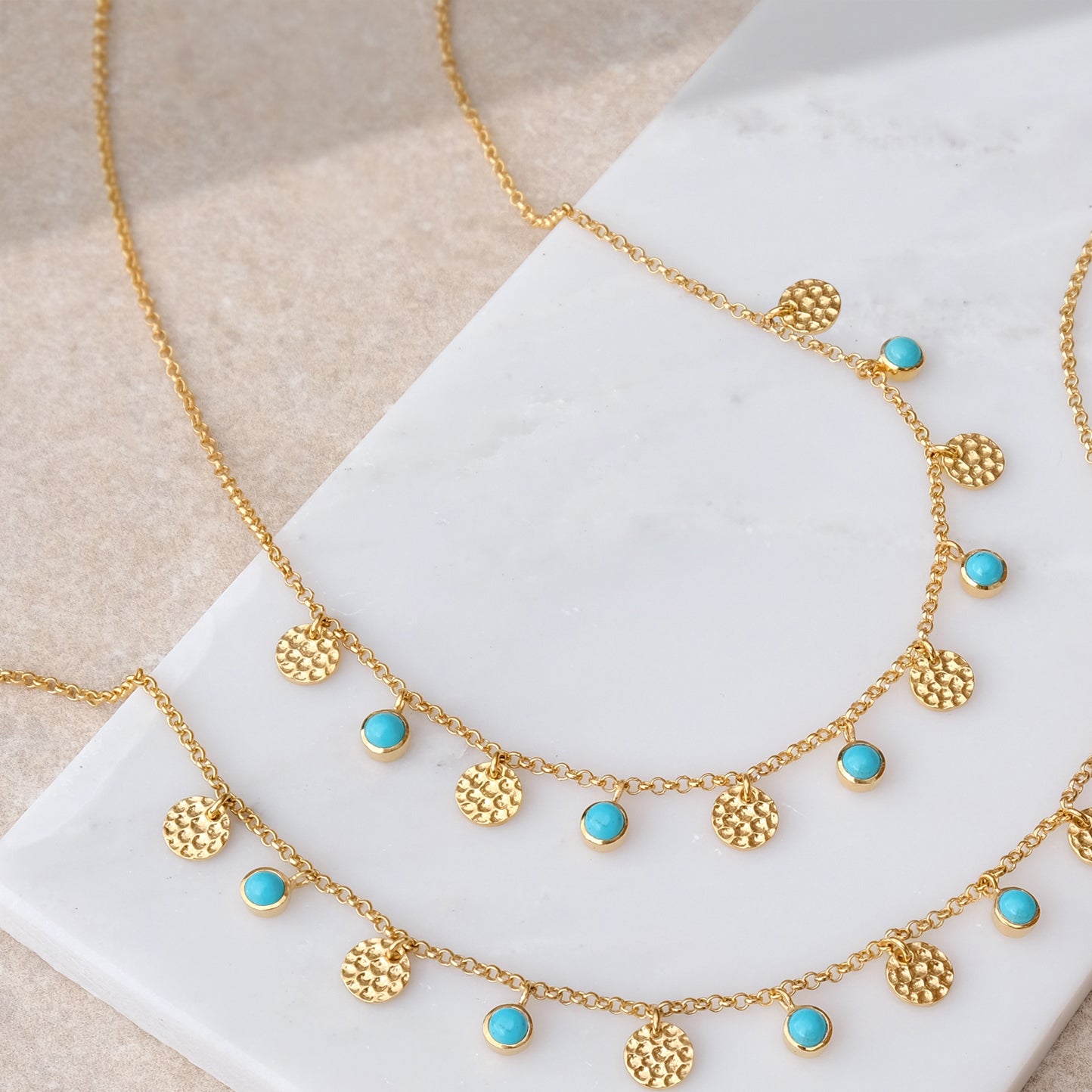 Lakshmi Necklace - Gold Turquoise 