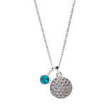 LAKSHMI HAMMERED DISC SILVER NECKLACE
