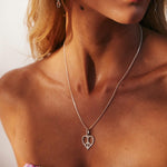 Silver Peace Heart Necklace