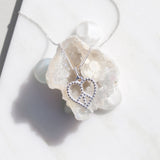 Silver Peace Heart Necklace
