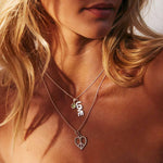 Silver Peace Heart Necklace