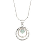 Aqua Chalcedony Infinity Necklace