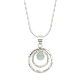 Aqua Chalcedony Infinity Necklace